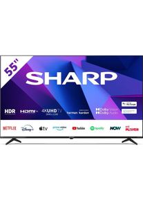 55" Sharp 4T-C55FN2IL2AB Smart 4K Ultra HD HDR LED TV with Google Assistant, Black