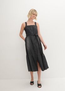 bonprix Női Nyári farmerruha övvel fekete 34