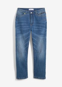 bonprix Dżinsy chłopięce ocieplane ze stretchem, Slim Fit niebieski 128