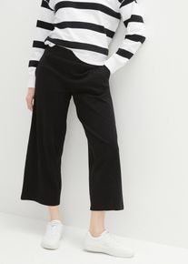 Culotte-housut taskuilla ja mukavalla vyötärönauhalla, musta, 48/50, 100% puuvilla, bonprix