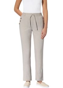 Dames Broek in linnenlook beige Maat 28