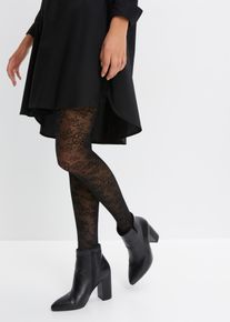 bonprix Femei Dresuri 70den cu aspect dantelat negru 48/50