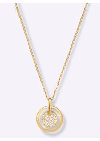 Dames Hanger met ketting in Zilver verguld 925 ,maat 0, WITT,