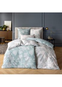 Irisette unisex Bettw&auml;sche in salbei-gemustert ,Gr&ouml;&szlig;e 40x80/135x200 cm, Witt, 100% Baumwolle