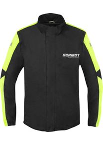 GERMOT Bergen, rain jacket , color: Black/Neon-Yellow , size: S