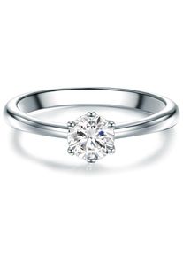 Trilani Ring Damen silber / transparent Größe 50