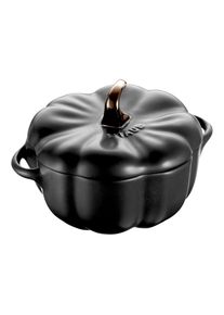 Staub Ceramique Cocotte 12 cm, Citrouille, Noir mat, Céramique