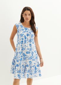 bonprix Femei Rochie cu volan, alb, 48/50