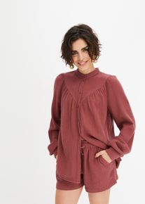 bonprix Mujer, Blusa de muselina, marrón, 42