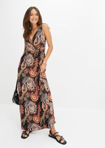 bonprix Női Maxi ruha puha viszkóz-keverékből, fekete, 36/38