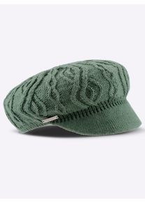 Dames Muts in pistache ,maat 0, WITT, 70% Polyacryl, 30% Wol