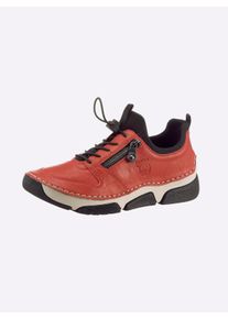 Rieker Dames Sneaker in rood ,maat 38, Witt, 64% Imitatieleer, 36% Textiel