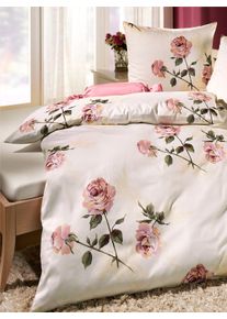 Janine unisex Bedtextiel in naturel ,maat 80x80 cm, - 1 kussenovertrek, Witt, 100% Katoen