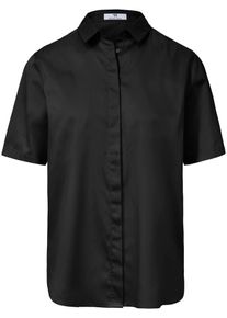 Peter Hahn - Blouse met korte mouwen, zwart, Maat 36, katoen