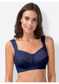 Miss Mary Of Sweden Dames Steunbeha zonder beugel in marine ,maat 100G, Witt, 64% Katoen, 17% Polyamide, 13% Elastan, 6% Polyester