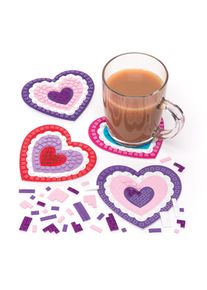 Mosaic Heart Coaster Kits (Pack of 6) Craft Kits