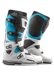 Gaerne SG-22 LE S24, bottes , couleur: Blanc/Noir/Bleu Clair , taille: 43 EU