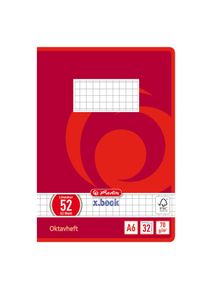 Herlitz Oktavheft A6 kariert 70g/m² Papier, 32 Blatt