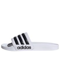 adidas Sportswear Sapato de praia/banho 'Adilette' em branco Tamanho 4 Estampado com logo