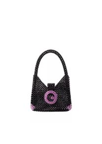 Germanier Borse a spalla - Beaded Hobo Bag - Beads - Black nero
