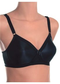Sassa Mode Dames Beha zonder beugel in wit + zwart ,maat 100B, Witt, 88% Polyamide, 12% Elastan