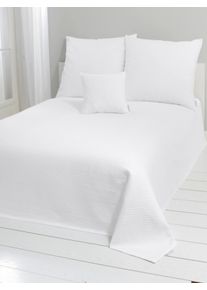unisex Sprei in wit ,maat 280 x 250 cm, Witt, 100% Katoen