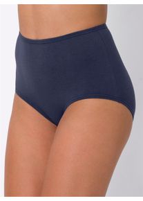 Dames Tailleslip met katoenen kruisje in nachtblauw/lichtblauw ,maat 36/38, WITT, 95% Katoen, 5% Elastan