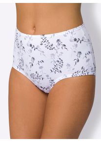 Dames Tailleslip in stretchkwaliteit in wit + grijs + ivoor ,maat 36/38, WITT, 95% Katoen, 5% Elastan