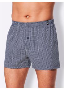 Heren Boxershorts in marine geprint ,maat 5, Witt, 100% Katoen