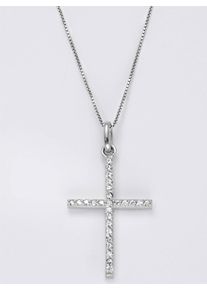 Dames Hanger met ketting in zilver 925 ,maat 0, WITT,
