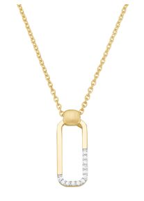 Dames Hanger met ketting in Zilver verguld 925 ,maat 0, WITT,