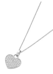 Dames Hanger met ketting in zilver 925 ,maat 0, WITT,