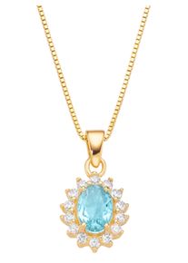 Dames Hanger met ketting in Zilver verguld 925 ,maat 0, WITT,