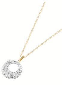 Dames Hanger met ketting in Zilver verguld 925 ,maat 0, WITT,