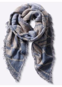 Heine Dames Sjaal in bont ,maat 0, Witt, 100% Polyester