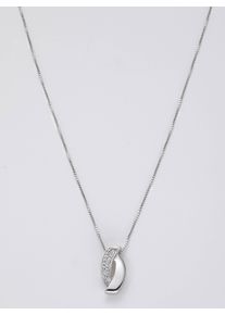 Dames Hanger met ketting in zilver 925 ,maat 0, WITT,