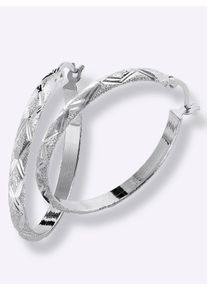 Dames Creool in zilver 925 ,maat 0, WITT,