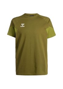 Hummel Heren Functioneel shirt 'Travel' kaki / olijfgroen / wit XL