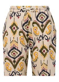 Ulla Popken Dames Broek crème / bruin / geel 42-44