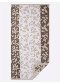 Ross unisex Handdoek in sesam ,maat 50x100 cm, 2 - Handdoeken, Witt, 100% Katoen