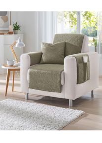 unisex Woonserie in mos ,maat 38 x 38 cm - Kussenovertrek, WITT, 100% Polyester