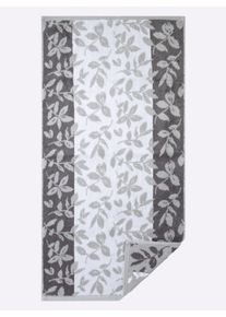 Ross unisex Handdoek in grijs ,maat 50x100 cm, 2 - Handdoeken, Witt, 100% Katoen