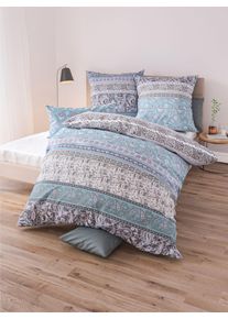 w&auml;schepur unisex Bedtextiel in oceaan/grijs bedrukt ,maat 40x80/135x200 cm, Witt, 100% Katoen