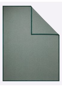 Eskimo unisex woondeken in mos ,maat 100x150 cm - Knieplaid, Witt, 40% Wol, 30% Katoen, 14% Polyamide, 9% Polyacryl, 7% overige garens
