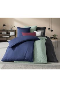 Kaeppel unisex Bedtextiel in marine ,maat 80x80 cm, - Kussenovertrek, Witt, 100% Katoen