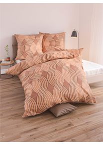 Dormisette unisex Bettwäsche in apricot-bedruckt ,Größe 40x80/135x200 cm, Witt, 100% Baumwolle