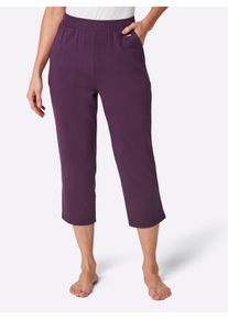feel good Dames 7/8-broek in druif ,maat 36/38, Witt, 95% Katoen, 5% Elastan