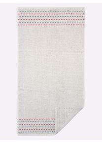 wäschepur unisex 4-delige voordeelset handdoeken in lichtgrijs ,maat 50x100 cm - 4 handdoeken, Witt, 100% Katoen