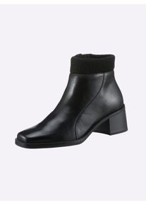 Caprice Dames Laarsje in zwart ,maat 37, Witt, 90% Glad leer, 10% Textiel