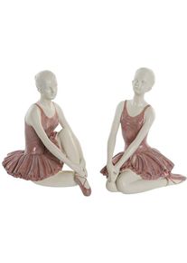 Figurine Décorative Dkd Home Decor Romantique Danseuse Classique 16 x 11 x 17 cm (2 Unités)